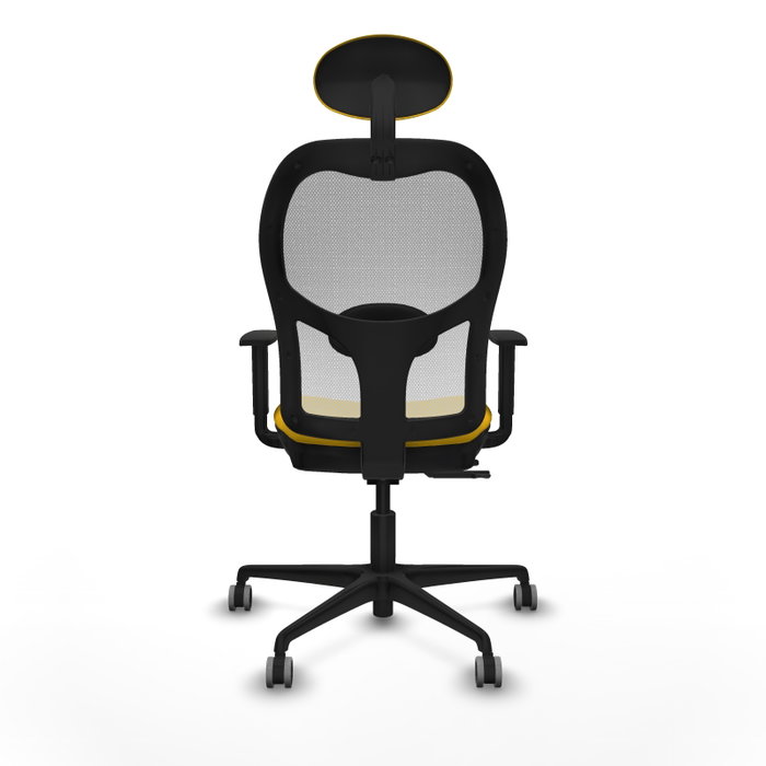 PIQUERAS Y CRESPO Silla de oficina Jorquera con mecanismo Sincro/Traslack, Amarillo y Blanco PIQUERAS Y CRESPO Silla de oficina Jorquera con mecanismo Sincro/Traslack, Amarillo y Blanco