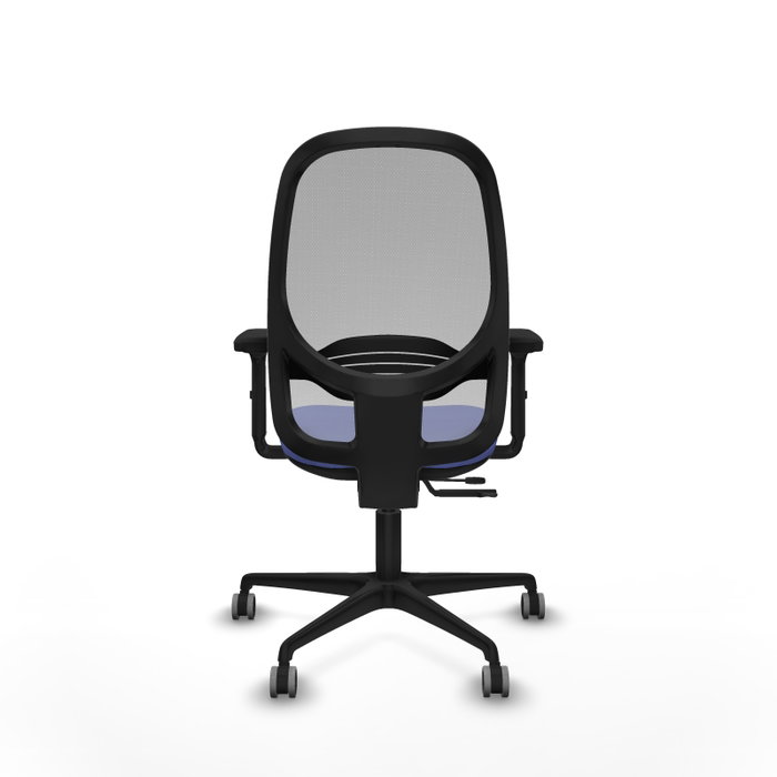 PIQUERAS Y CRESPO Silla de oficina Cilanco con mecanismo Sincro/Traslack, Azul claro y Gris