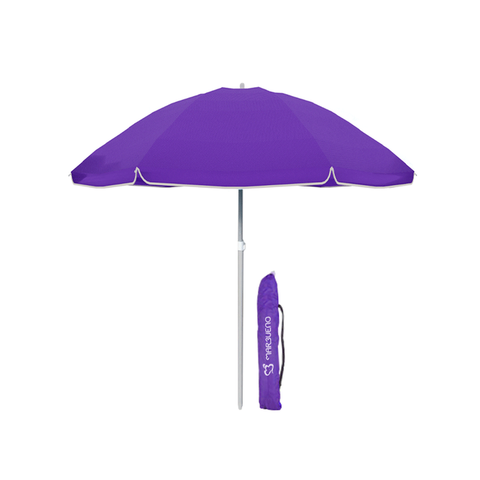 Marbueno Sombrilla Nylon Acero Con Funda Color Morado 220 cm Jardin, Piscina y Playa MARBUENO SUMMER 10096M Marbueno Sombrilla Nylon Acero Con Funda Color Morado 220 cm Jardin, Piscina y Playa MARBUENO SUMMER 10096M