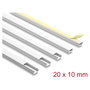 DeLOCK 22067 Canaletas autoadhesivas con tapa deslizante 20 x 10 mm, 5 unidades, Blanco