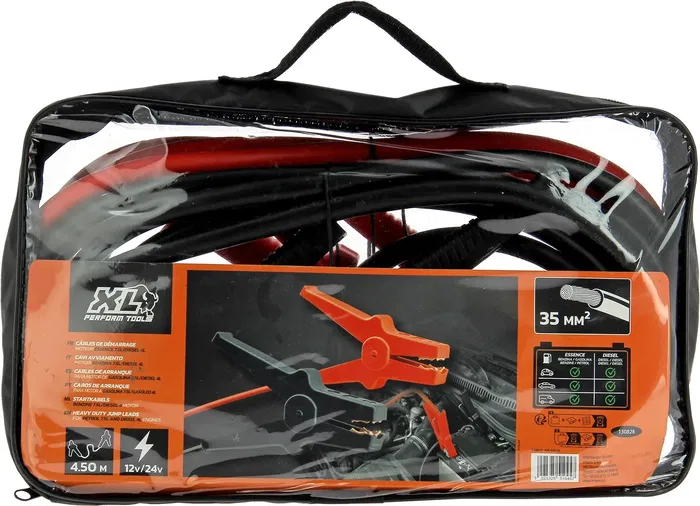 Xl Perform Tools IMP551045 Paquete de 2 cables de arranque 35 mm² 4,50 m Pinzas aisladas