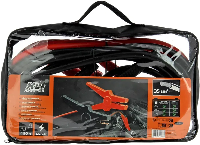 Xl Perform Tools IMP551045 Paquete de 2 cables de arranque 35 mm² 4,50 m Pinzas aisladas