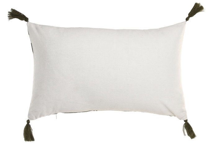DKD Home Decor Cojín de Algodón Blanco 30x50 cm (Pack de 2)