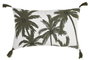 DKD Home Decor Cojín Boho Algodón Blanco y Verde 50 x 30 cm Pack 2 Unidades
