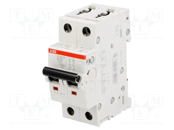 ABB S200M S202M-B25 Interruptor magnetotérmico 25A 2 polos ABB S200M S202M-B25 Interruptor magnetotérmico 25A 2 polos