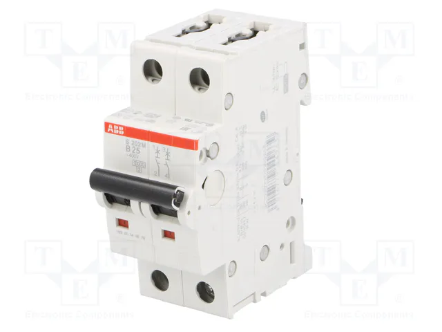 ABB S200M S202M-B25 Interruptor magnetotérmico 25A 2 polos ABB S200M S202M-B25 Interruptor magnetotérmico 25A 2 polos