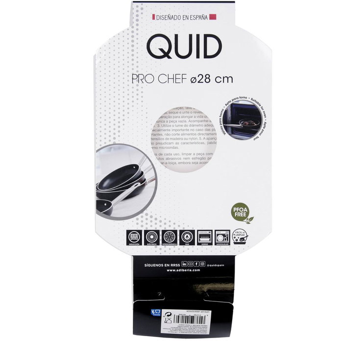Sartén de Aluminio Estampado Pro Chef Quid 28 cm (6 Unidades) Sartén de Aluminio Estampado Pro Chef Quid 28 cm (6 Unidades)