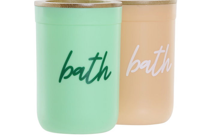 DKD Home Decor Vaso PP Bambú Surtido de 2 Colores DKD Home Decor Vaso PP Bambú Surtido de 2 Colores