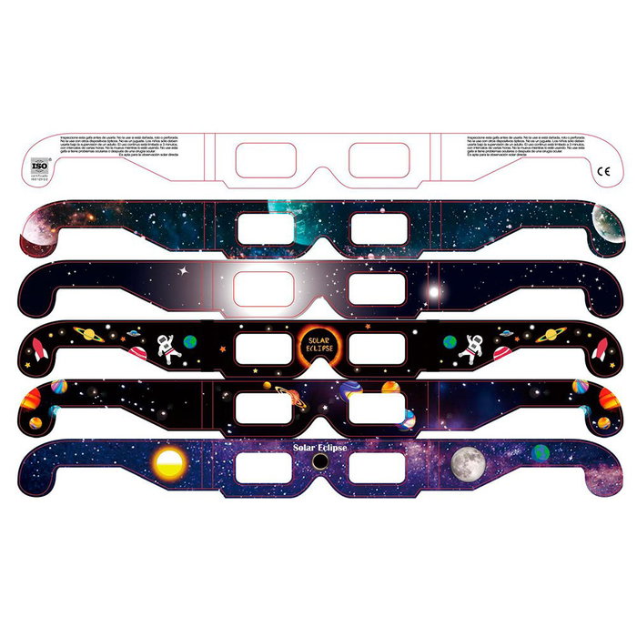 Dipo - Gafas de Eclipse Solar para Observación Directa, Certificadas ISO 12312-2, Filtran UV e Infrarrojo