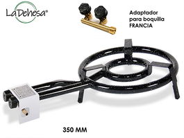 La Dehesa Quemador Paellero Francia a Gas 350 mm (62 x 35 x 11.5 cm) Metal Negro