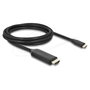 DeLOCK Cable Adaptador USB Tipo C a HDMI 8K 60 Hz HDR 2 m Negro