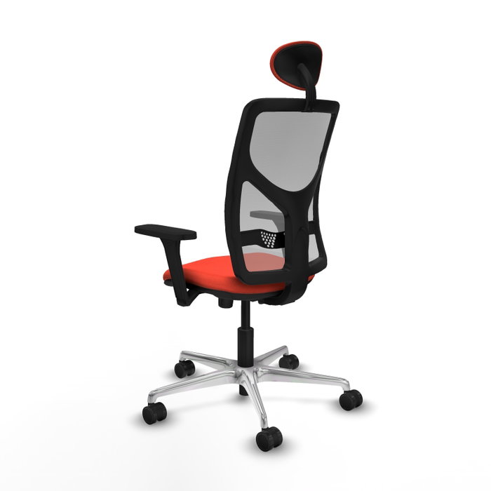 PIQUERAS Y CRESPO Silla de oficina Motilla Naranja oscuro y Gris