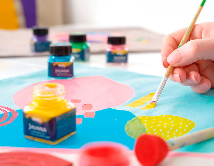 Kreul Set de 6 pinturas textiles Color Living para tejidos claros y oscuros