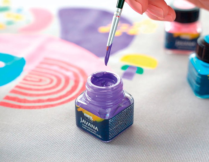 Kreul Set de 6 pinturas textiles Color Living para tejidos claros y oscuros