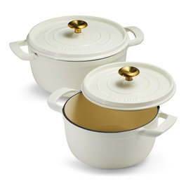 Tramontina Olla de hierro fundido esmaltado de 3,7 l, latte, 22 cm