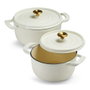 Tramontina Olla de hierro fundido esmaltado de 3,7 l, latte, 22 cm