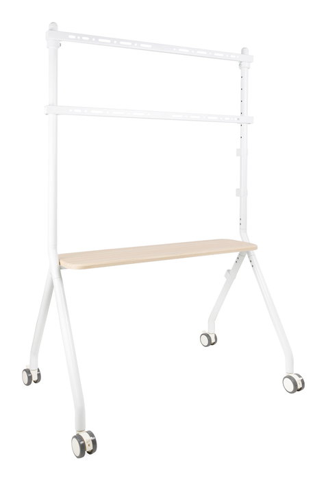 Tooq iLOVE FS20207M-W Soporte de Suelo con Ruedas para TV 49-80 pulgadas, Blanco y Haya