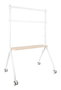 Tooq iLOVE FS20207M-W Soporte de Suelo con Ruedas para TV 49-80 pulgadas, Blanco y Haya