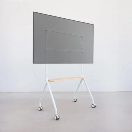 TooQ Soporte de Suelo con Ruedas iLOVE FS20207M-W para TV de 49-80" hasta 50kg Blanco y Haya