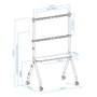 Tooq iLOVE FS20207M-W Soporte de Suelo con Ruedas para TV 49-80 pulgadas, Blanco y Haya