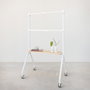Tooq iLOVE FS20207M-W Soporte de Suelo con Ruedas para TV 49-80 pulgadas, Blanco y Haya