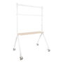 Tooq iLOVE FS20207M-W Soporte de Suelo con Ruedas para TV 49-80 pulgadas, Blanco y Haya