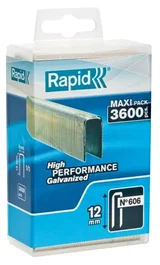 Rapid Grapas 606 3600uds 12mm Galvanizado Estrechas