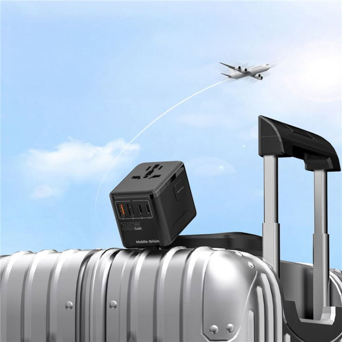 Mobile Origin Adaptador de Viaje GaN 35W PW4 EU/UK/US/AUS 3C+2A Mobile Origin Adaptador de Viaje GaN 35W PW4 EU/UK/US/AUS 3C+2A