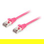 EQUIP 606901 Cable Patch Cat6A S/FTP LSZH 0.25m Rosa Doble RJ45 Macho
