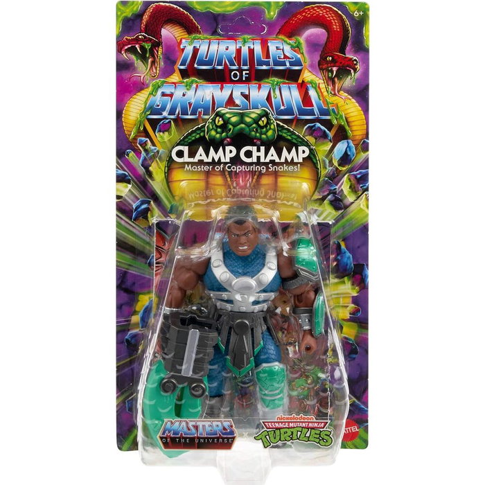MATTEL Figura Clamp Champ Turtles of Grayskull Masters of the Universe 14cm Articulada Guerra de los Reptiles