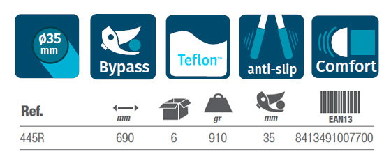 ALTUNA Tijera de poda de dos manos J445R de 72 cm