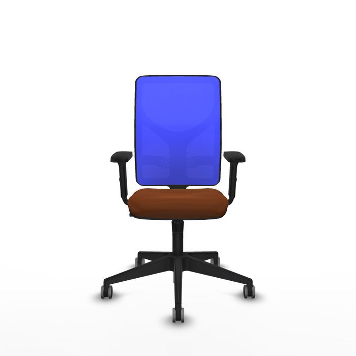 PIQUERAS Y CRESPO Silla de oficina Motilla con mecanismo Sincro, Marrón y Azul PIQUERAS Y CRESPO Silla de oficina Motilla con mecanismo Sincro, Marrón y Azul