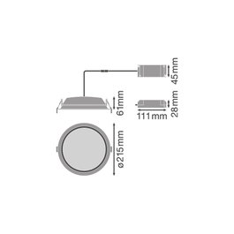 LEDVANCE Downlight LED 35W 2975Lm 3000K IP44/IP20