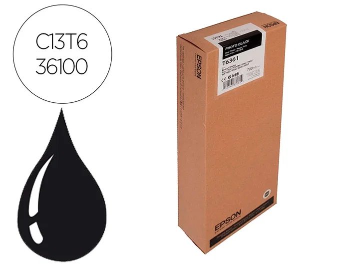 Epson Cartucho de Tinta Foto Negro UltraChrome HDR 700 ml T636100
