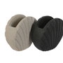 DKD Home Decor Set de 2 Vasos de Resina Crema y Gris