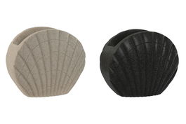 DKD Home Decor Vaso Crema Gris 6 x 10.5 x 12 cm (2 Unidades)