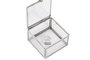 DKD Home Decor Joyero Moderno Plateado Transparente 7 x 4 x 7 cm Set de 3