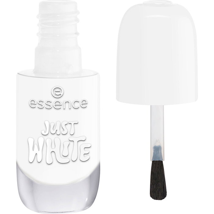 Essence Gel Nail Polish Esmalte de Uñas de Gel #33-Just White, Blanco, 8 ml, Acabado Brillante Duradero Sin Necesidad de Lámpara UV