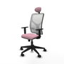 PIQUERAS Y CRESPO Silla de oficina Motilla Rosa y Blanco