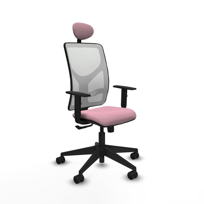 PIQUERAS Y CRESPO Silla de oficina Motilla Rosa y Blanco PIQUERAS Y CRESPO Silla de oficina Motilla Rosa y Blanco
