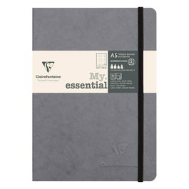 Clairefontaine Age Bag Set de 5 Cuadernos A5 de 96 hojas Gris Essentiels