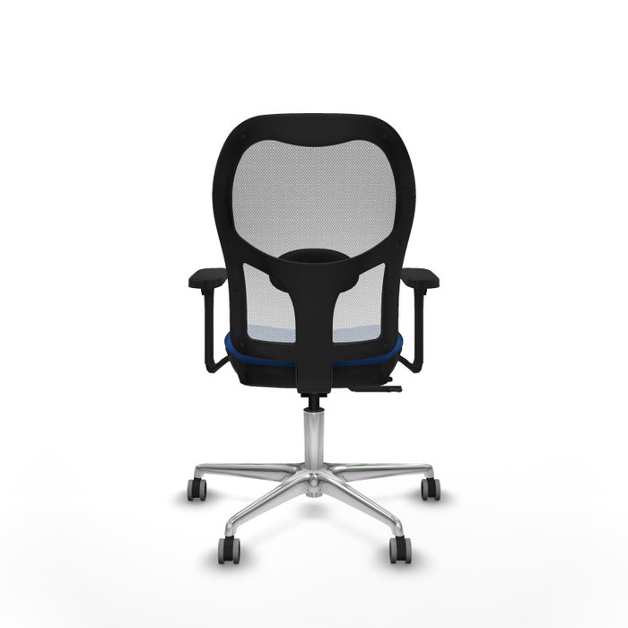 PIQUERAS Y CRESPO Silla de oficina Jorquera con mecanismo Sincro/Traslack Azul y Blanco