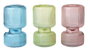 DKD Home Decor Set de 6 Jarrones de Cristal Surtidos en Verde, Azul y Rosa