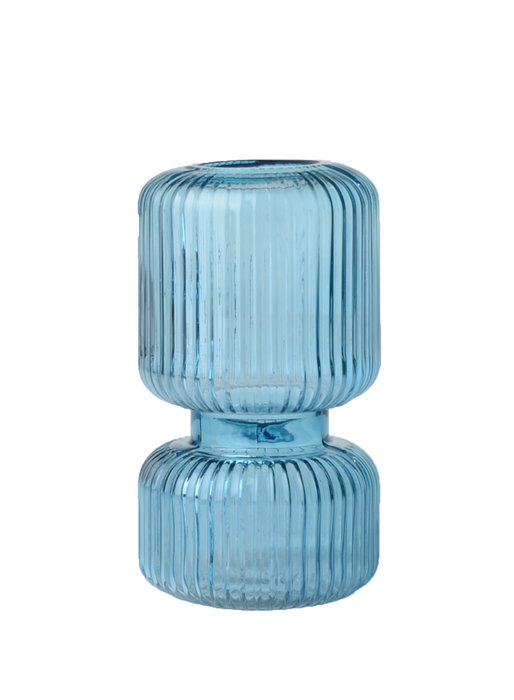 DKD Home Decor Set de 6 Jarrones de Cristal Surtidos en Verde, Azul y Rosa