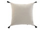 DKD Home Decor Cojín Bordado Algodón y Poliéster Beige y Negro 45x8x45 cm