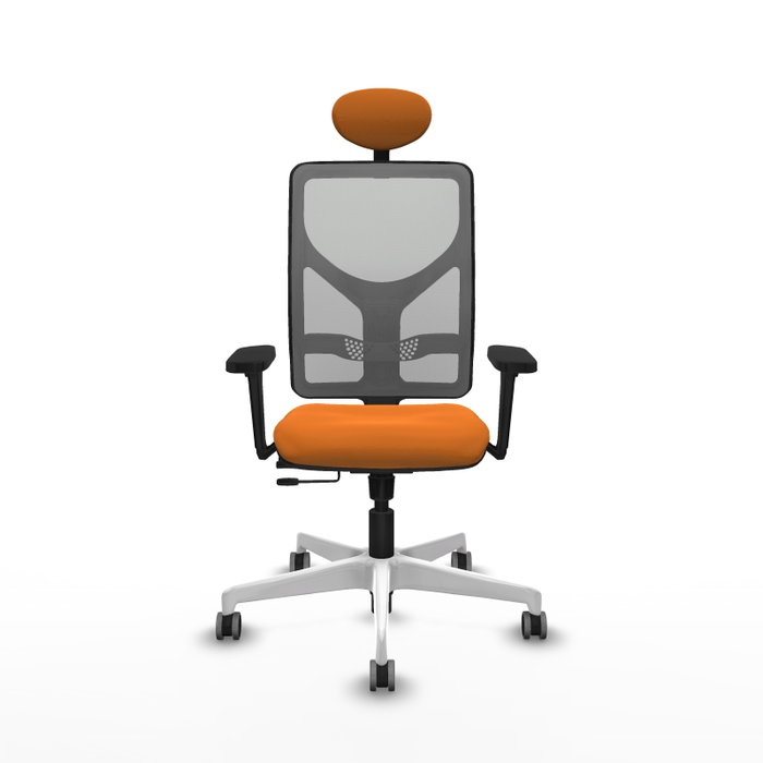 PIQUERAS Y CRESPO Silla de oficina Motilla Naranja y Gris