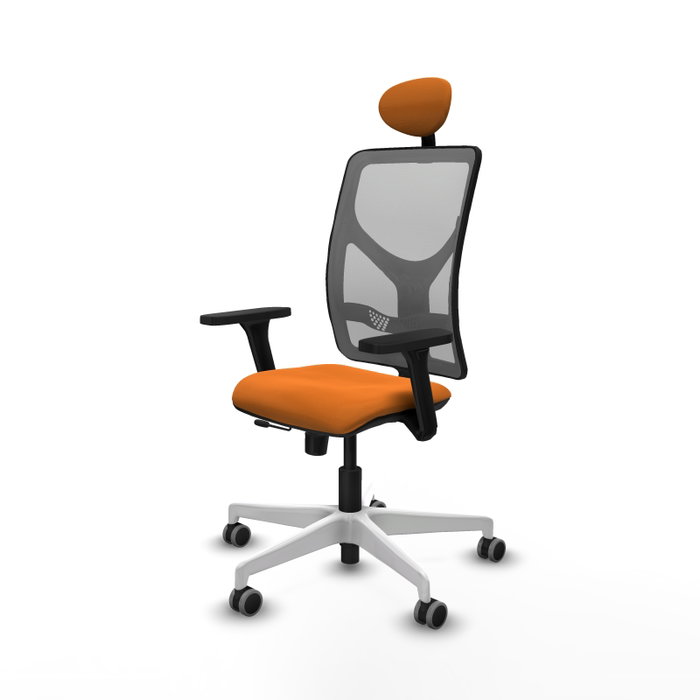 PIQUERAS Y CRESPO Silla de oficina Motilla Naranja y Gris