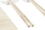 DKD Home Decor Set de Sushi de 9 Piezas de Bambú y Pizarra Natural, 28x22x2,5 cm