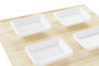 DKD Home Decor Set de Sushi de 9 Piezas de Bambú y Pizarra Natural, 28x22x2,5 cm