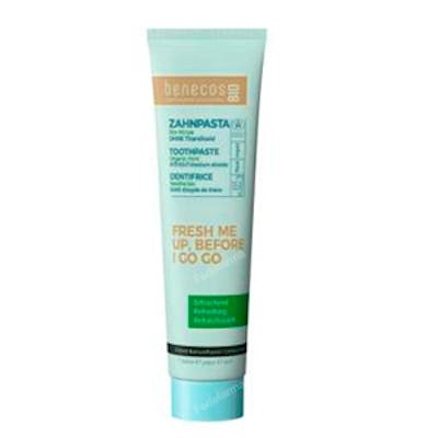 BENECOS Pasta de Dientes Menta con Agua Termal y Flúor - Aliento Fresco, Protección Caries, Vegana, 75ml BENECOS Pasta de Dientes Menta con Agua Termal y Flúor - Aliento Fresco, Protección Caries, Vegana, 75ml